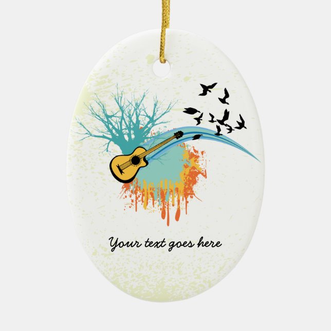 Acoustic Gitarre-Sonderschmuck Keramikornament (Vorne)