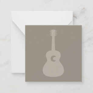 Acoustic Gitarre Themed CUSTOM FARBE Mitteilungskarte