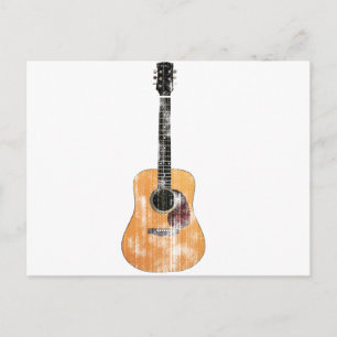 Acoustic Gitarre vertikal erschüttert Postkarte