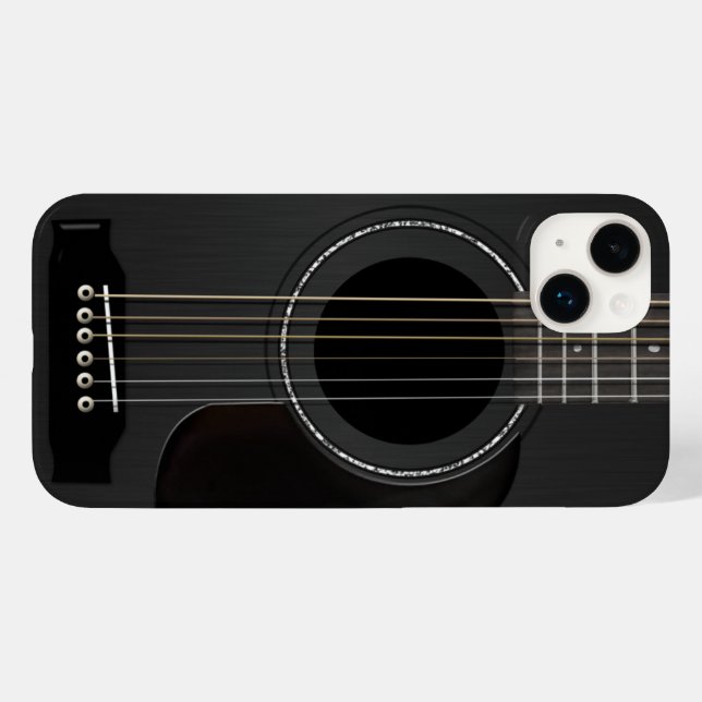 Acoustic Guitar Black Case-Mate iPhone 14 Plus Hülle (Rückseite (Horizontal))