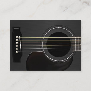 Acoustic Guitar Black Visitenkarte