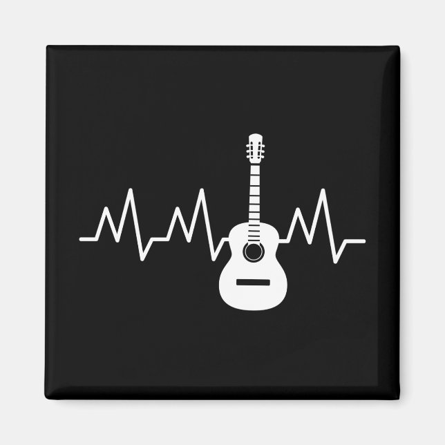 Acoustic Guitar Heart Beat Magnet (Vorne)