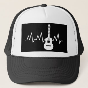 Acoustic Guitar Heart Beat Truckerkappe