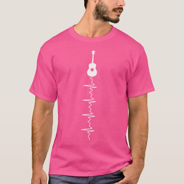 Acoustic Guitar Heartbeat Shirt für Damen (Vorderseite)