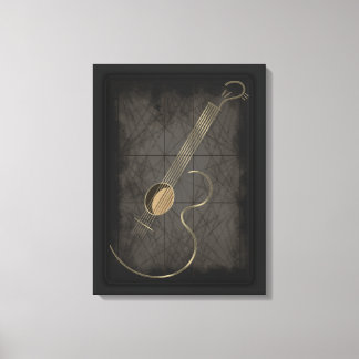 Acoustic Guitar Leinwand Wall Art
