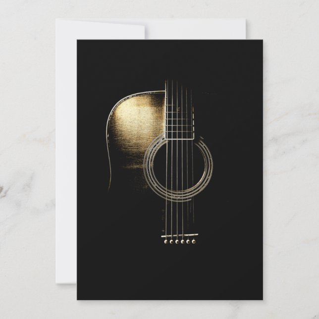 Acoustic Guitar Lite Dankeskarte (Vorderseite)