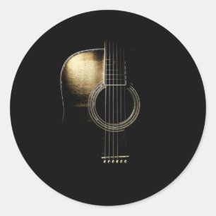 Acoustic Guitar Lite Runder Aufkleber