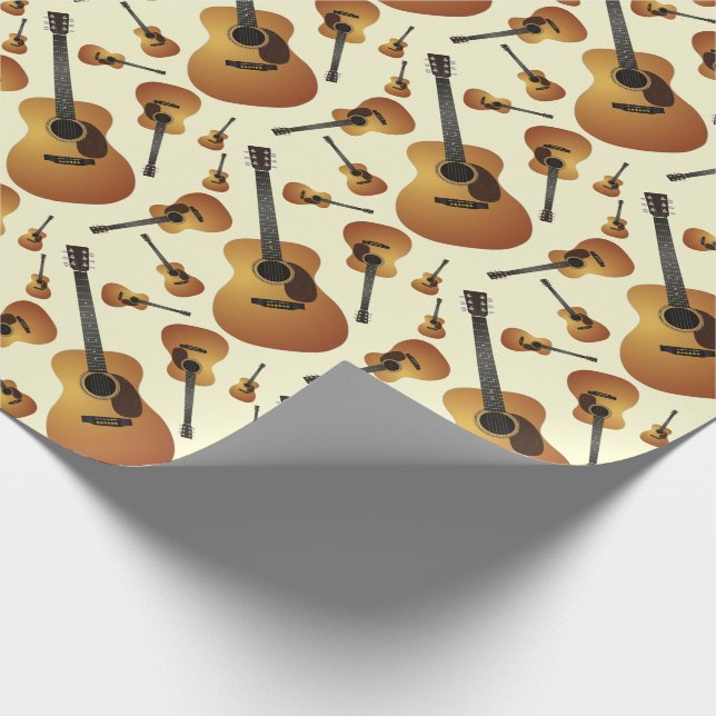 Acoustic Guitar Music Teacher Geschenkpapier (Ecke)