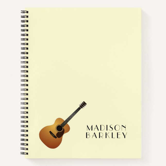 Acoustic Guitar Music Teacher Notizbuch (Vorderseite)
