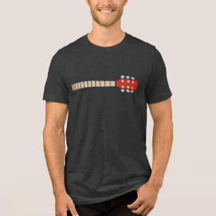 Acoustic Guitar Neck Holzkohle schwarz Tri-Blend Shirt