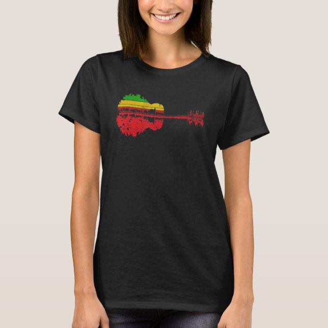 Acoustic Guitar Player Retro Nature Guitarist T-Shirt (Vorderseite)