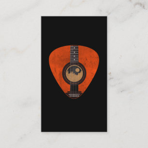 Acoustic Plektrum Musician Gitarrist Visitenkarte