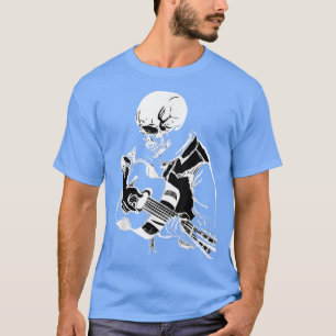 Acoustic Rock Music Skelettin Gitarre spielen T-Shirt