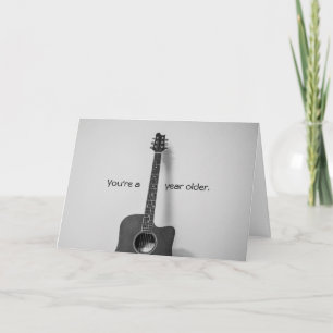 Acoustique Guitariste Année Anniversaire Carte