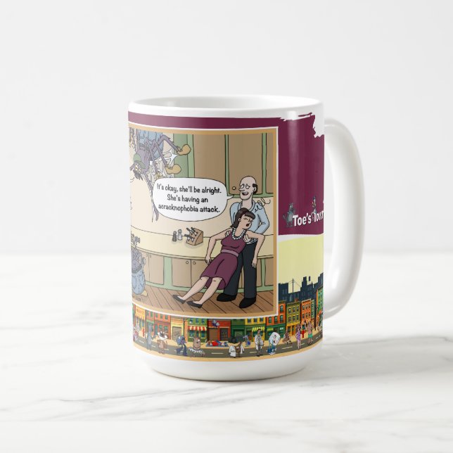 Acracknophobia | Absurd Wordplay Humor Classic Kaffeetasse (VorderseiteRechts)
