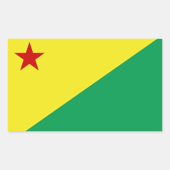 Acre state rechteckiger aufkleber (Vorderseite)