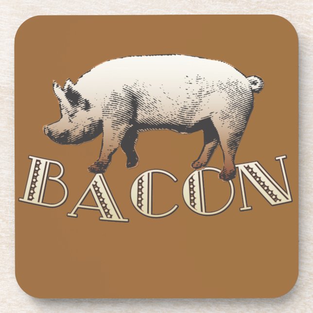 Acrobat BACON Pig Untersetzer (Vorderseite)
