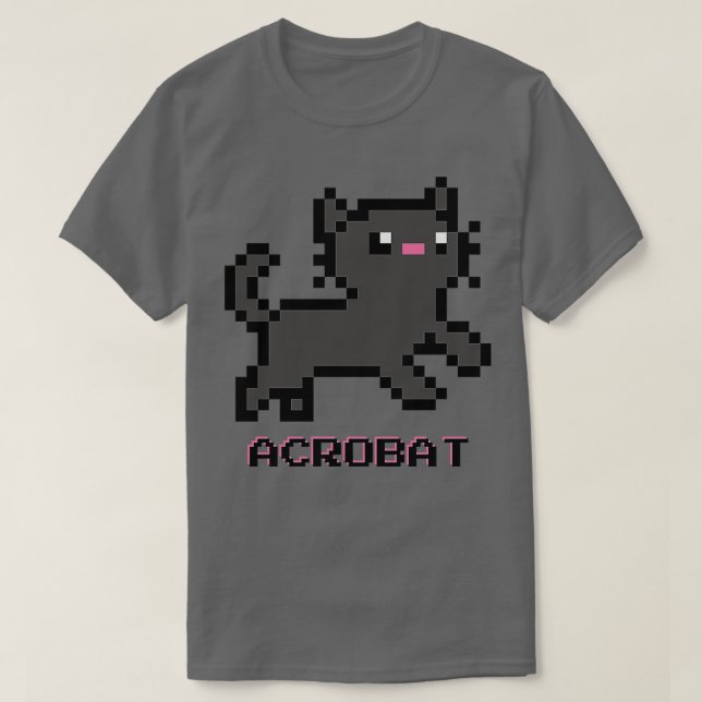 Acrobat Cat Dark Gray TShirt (Design vorne)
