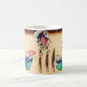 Acrobat Cat, Hiroshige, Ukiyo-e Kaffeetasse