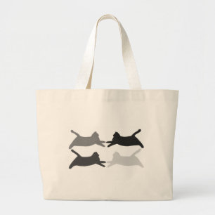 Acrobat noir gris silhouette chats sacs fourre-tou