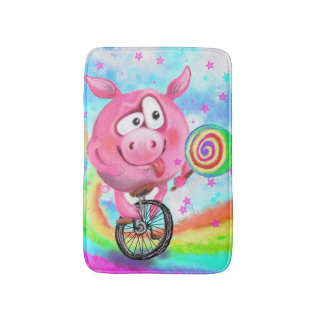 Acrobat Pig Bath Mat Badematte (Vorderseite Vertikal)