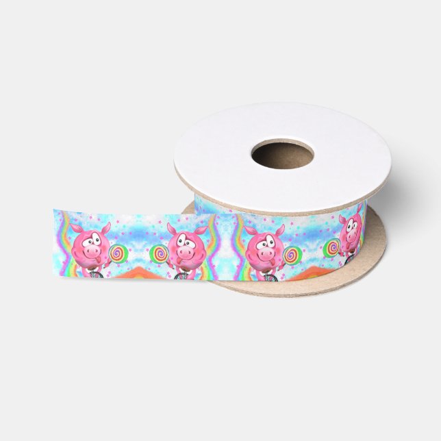 Acrobat Pig Ribbon Satinband (Spule)