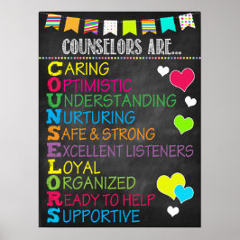 Acronyme de conseiller Poster arc-en-ciel
