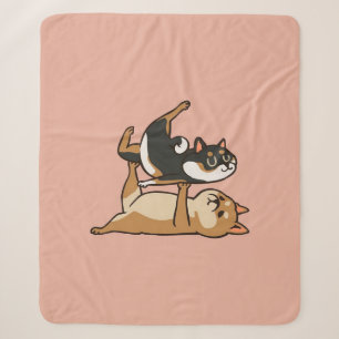Acroyoga Shiba Inu   Niedlich Shiba Inu Yoga Liebh Sherpadecke