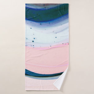 Acryl, Farbe, abstrakt. Schließen des Gemäldes. Badehandtuch
