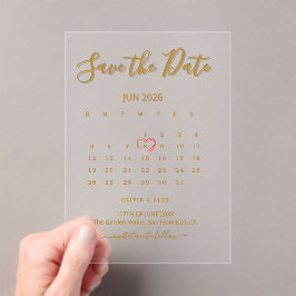 Acryl-Kalender Save-the-Date  Acryleinladungen