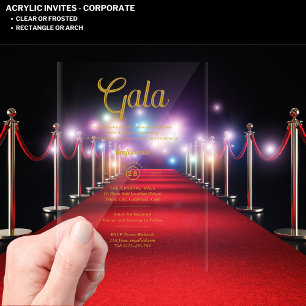 Acryl Klar Moderne Gala-Veranstaltung für Firmen A Acryleinladungen