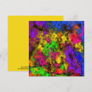 Acryl-Neonfarben Farbklecks Spritzer Abstract Karte