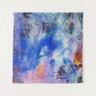 Acryl-Rastertextur in verschiedenen farbigen Mono Wandteppich