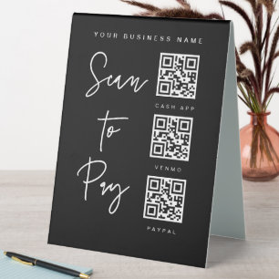 Acryl-Scan-QR-Schild Geschäft Tischständer Checkou Tischaufsteller