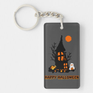 Acryl-Schlüsselanhänger   Frohes Halloween Schlüsselanhänger