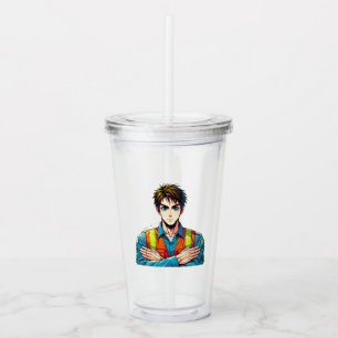 Acryl-Trinkbecher mit Manga-Sicherheitsfachmann Acryltrinkbecher