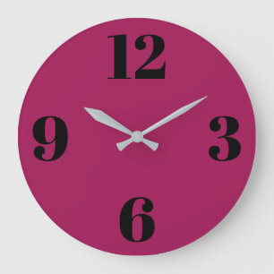 Acryl-Wanduhr - In Rosa Große Wanduhr