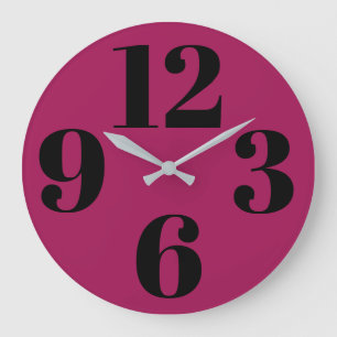 Acryl-Wanduhr - In The Pink Große Zahlen Wanduhr
