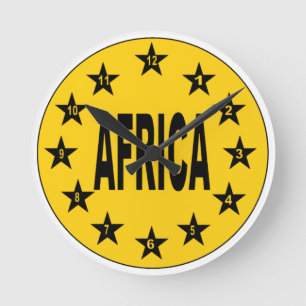 Acryl-Wanduhr, Rund Medium AFRICA Runde Wanduhr