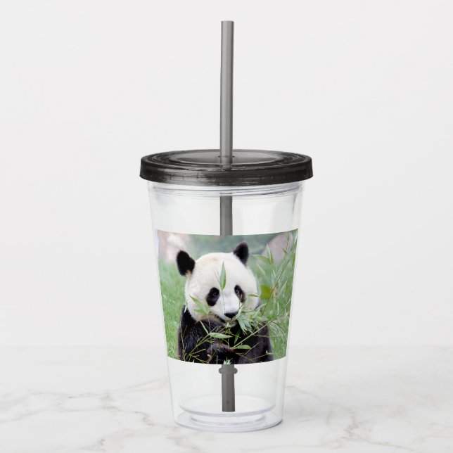 Acryl-Wäscher-Riesenpanda. Acryltumbler Acryltrinkbecher (Vorderseite)