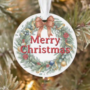 Acryl-Weihnachtsbaum-Ornament mit Familienfoto Ornament
