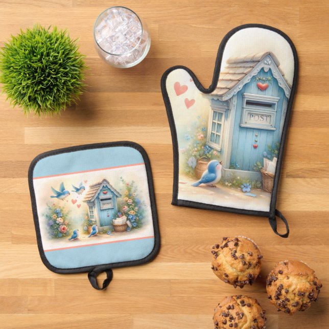 Acrylablage Ofenhandschuh & Topflappen-Set (Oben Unten)