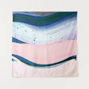 Acrylfarbe, abstrakt. Schließen des Gemäldes. Wandteppich