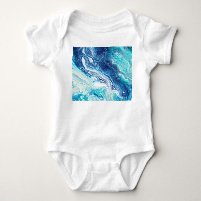 Acrylfarbe, abstrakte Farbtöne Baby Strampler (Vorderseite)
