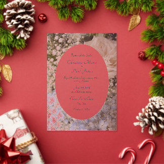 Acrylic Blue and white Floral Wedding Invitation  Acryleinladungen