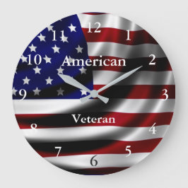 Acrylic Clock American Veteran Große Wanduhr