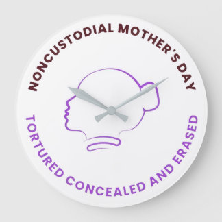 Acrylic Clock Noncustodial Mother's Day Große Wanduhr