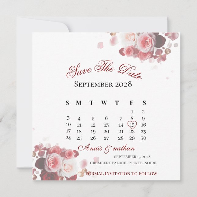 Acrylic Invitation save the date  Einladung (Vorderseite)