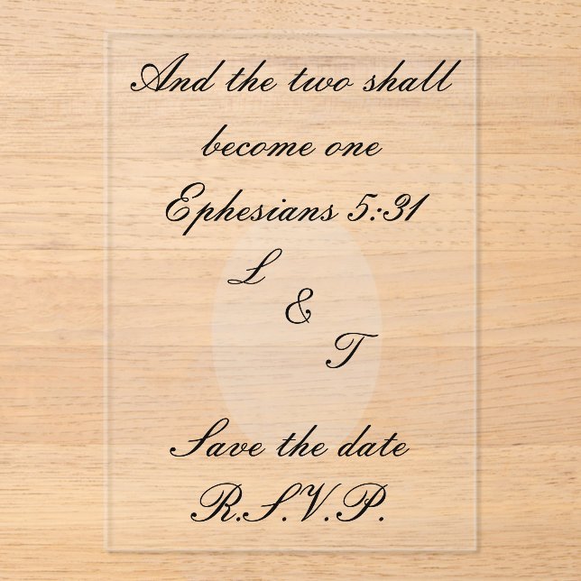 Acrylic invites acryleinladungen (Vorderseite)