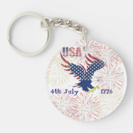 Acrylic Keychain USA 4th July  Schlüsselanhänger